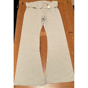 PINK Victoria's Secret Mid Rise Full Length Foldover Flare Gray Size XL NWT